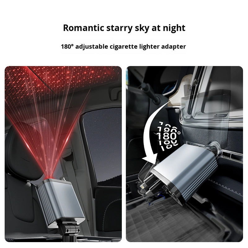 Super Fast Charging Retractable Car Phone Charger | شحن فائق السرعة مع كابل مخفي